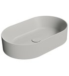 Photo: KUBE X ceramic washbasin on the board, 60x37cm, oval, cenere matt