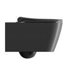 Photo: NUBES závesná WC misa, Swirlflush, 35x55cm, čierna dual-mat