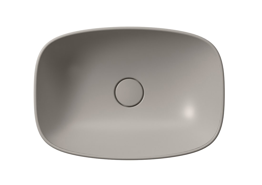 GSI NUBES keramické umyvadlo na desku 50x35cm, tortora mat 978405
