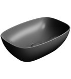 Photo: NUBES ceramic washbasin on the board 50x35cm, black matt