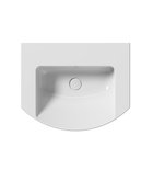 Photo: NORM ceramic washbasin curved 60x49cm, no tap hole, white ExtraGlaze
