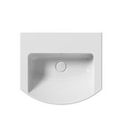 Photo: NORM ceramic washbasin curved 51x45cm, no tap hole, white ExtraGlaze