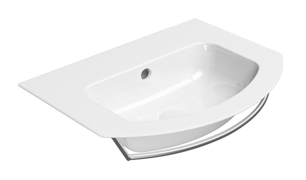 GSI PURA keramické umyvadlo Slim oblé 62x48cm, bez otvoru, bílá ExtraGlaze 8827011