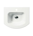 Photo: PURA Slim ceramic washbasin curved 52x44cm, white ExtraGlaze