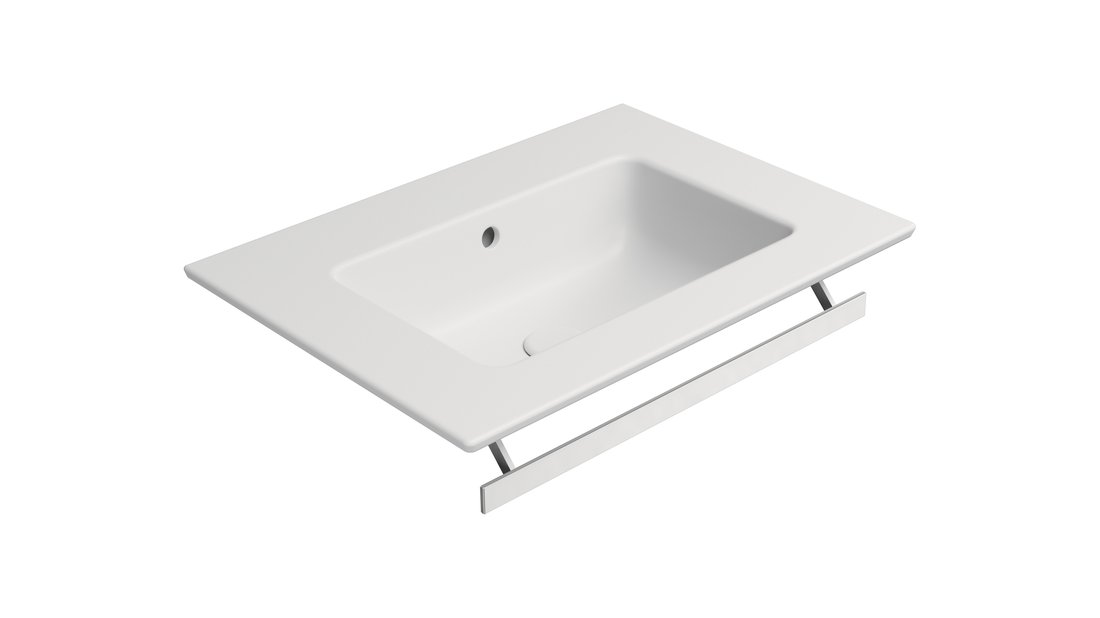 GSI PURA keramické umyvadlo Slim 62x46cm, bez otvoru, bílá mat 8884009