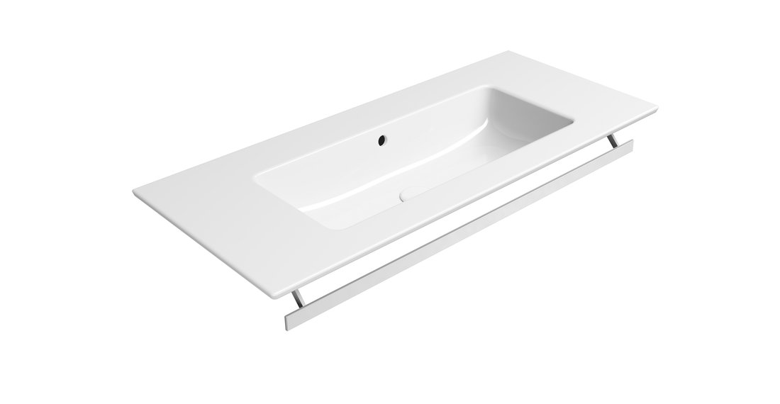 GSI PURA keramické umyvadlo Slim 102x46cm, bez otvoru, bílá ExtraGlaze 8886011