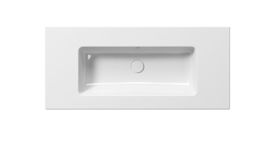 GSI PURA keramické umyvadlo Slim 102x46cm, bez otvoru, bílá ExtraGlaze 8886011