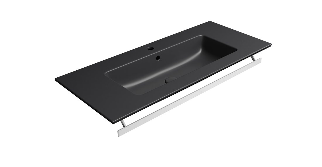 GSI PURA keramické umyvadlo Slim 102x46cm, černá mat 8886126