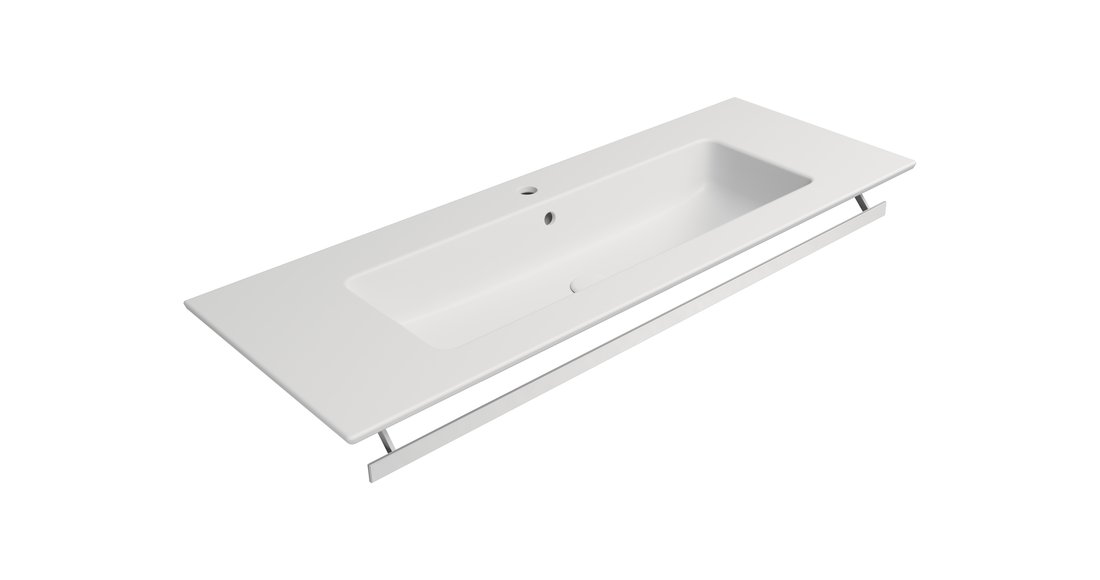 GSI PURA keramické umyvadlo Slim 122x46cm, bílá mat 8887109