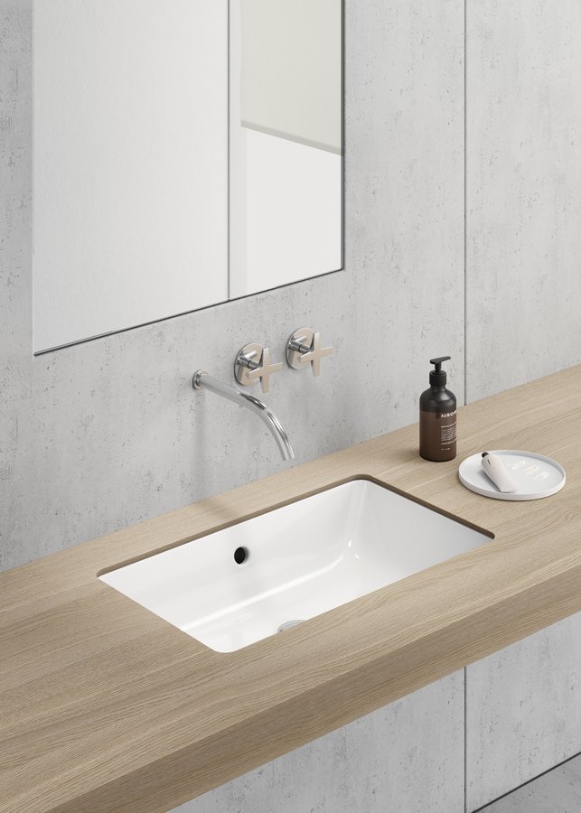 GSI KUBE X keramické umyvadlo 60x37cm, zápustné, broušená spodní hrana, bílá ExtraGlaze 8953911