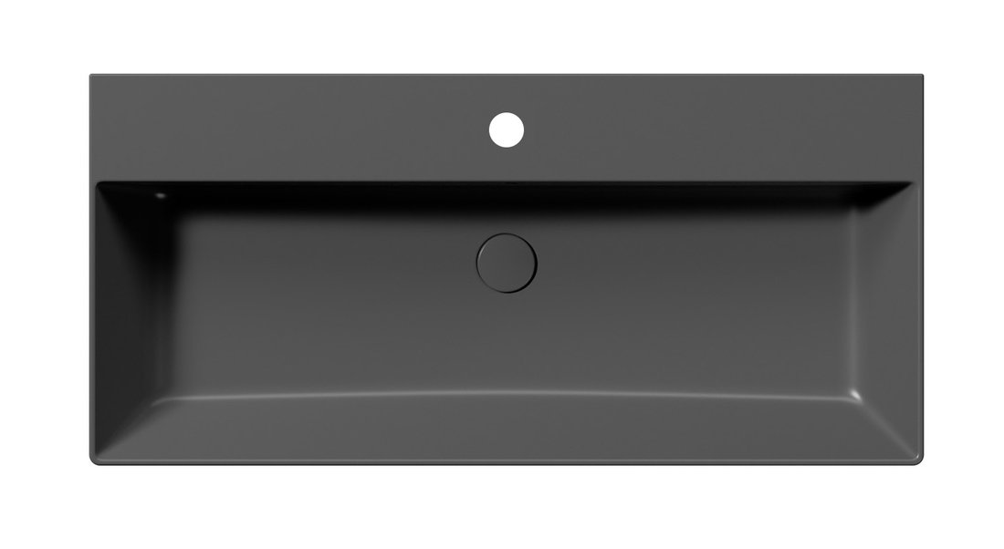 GSI KUBE X keramické umyvadlo 100x47cm, černá mat 9423126