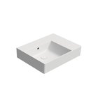 Photo: KUBE X ceramic washbasin 60x47cm, shelf right, no tap hole, white matt