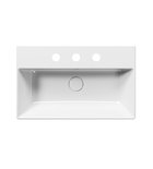 Photo: KUBE X ceramic washbasin 60x37cm, 3 tap holes, white ExtraGlaze