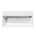 Photo: KUBE X ceramic washbasin 70x37cm, 3 tap holes, white ExtraGlaze