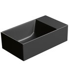 Photo: KUBE X ceramic washbasin 40x23cm, no tap hole, right/left, black matt