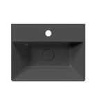 Photo: KUBE X ceramic washbasin 45x35cm, black matt