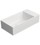 Photo: KUBE X ceramic washbasin 50x25cm, no tap hole, right/left, white matt