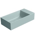 Photo: KUBE X ceramic washbasin 50x25cm, no tap hole, right/left, ghiaccio matt