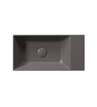 Photo: KUBE X ceramic washbasin 50x25cm, no tap hole, right/left, bistro matt