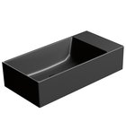 Photo: KUBE X ceramic washbasin 50x25cm, no tap hole, right/left, black matt