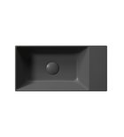 Photo: KUBE X keramické umývadlo 50x25cm, bez otvoru, pravé/ľavé, čierna mat