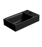Photo: NUBES ceramic washbasin 40x23cm, right/left, black matt