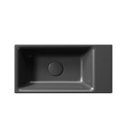 Photo: NUBES keramické umývadlo 50x25cm, bez otvoru, pravé/ľavé, čierna mat