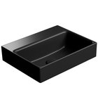 Photo: NUBES ceramic washbasin 40x32cm, no tap hole, black matt