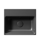 Photo: NUBES ceramic washbasin 40x32cm, no tap hole, black matt