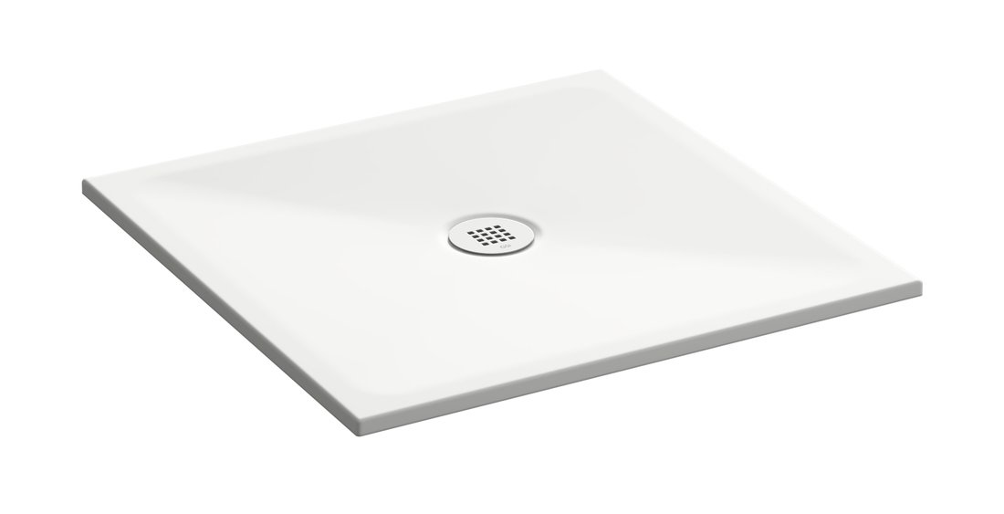 GSI Keramická sprchová vanička, čtverec 80x80x2cm, bílá mat 46080809