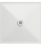 Photo: Ceramic shower tray square 80x80x2cm, white matt