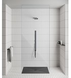 Photo: Rectangular ceramic shower tray 120x80x2cm, black matt