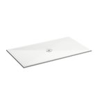 Photo: Rectangular ceramic shower tray 140x80x2cm, white matt