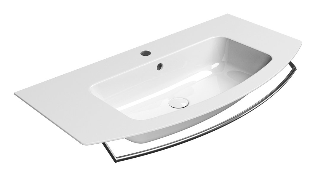 GSI PURA keramické umyvadlo Slim oblé 102x52cm, broušená spodní hrana, bílá ExtraGlaze 88259111