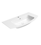 Photo: PURA Slim ceramic washbasin curved 102x52cm, groud bottom edge, white ExtraGlaze