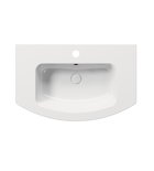 Photo: PURA Slim ceramic washbasin curved 82x49cm, groud bottom edge, white ExtraGlaze