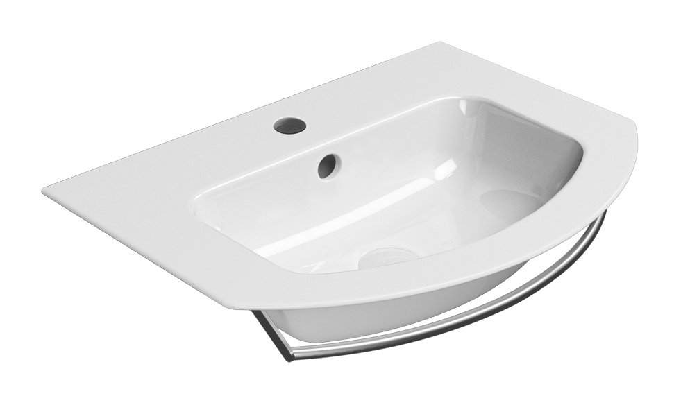 GSI PURA keramické umyvadlo Slim oblé 62x48cm, broušená spodní hrana, bílá ExtraGlaze 88279111