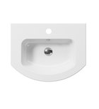 Photo: PURA Slim ceramic washbasin curved 62x48cm, groud bottom edge, white ExtraGlaze