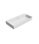Photo: KUBE X ceramic washbasin 100x47cm, groud bottom edge, white matt