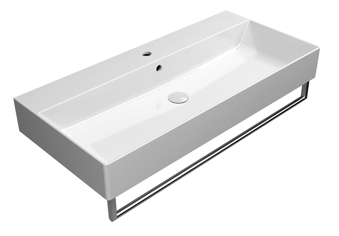 GSI KUBE X keramické umyvadlo 100x47cm, broušená spodní hrana, bílá ExtraGlaze 94239111