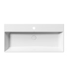 Photo: KUBE X ceramic washbasin 100x47cm, groud bottom edge, white ExtraGlaze