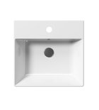 Photo: KUBE X ceramic washbasin 50x47cm, groud bottom edge, white ExtraGlaze