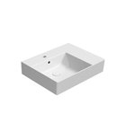 Photo: KUBE X ceramic washbasin 60x47cm, shelf right, groud bottom edge, white ExtraGlaze