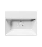 Photo: KUBE X ceramic washbasin 50x37cm, groud bottom edge, no tap hole, white ExtraGlaze