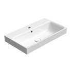 Photo: NUBES ceramic washbasin 70x40cm, groud bottom edge, white ExtraGlaze