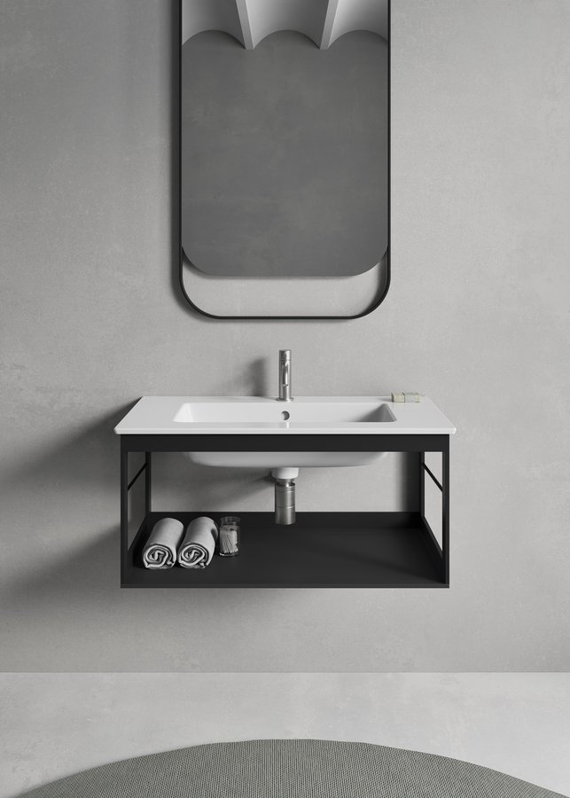 GSI PURA konstrukce pod umyvadlo 82x46cm, černá mat MSP8228