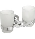 Photo: X-ROUND wall-hung double tumbler holder, frosted glass, chrome