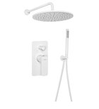 Photo: SPY zestaw prysznicowy podtynkowy z&nbsp;baterią dźwigniową, przełącznik obrotowy, 2 wyjścia, biały mat