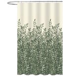 Photo: Sprchový záves 180x200cm, polyester, zelené listy