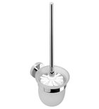 Photo: X-ROUND wall-hung toilet brush, frosted glass, chrome